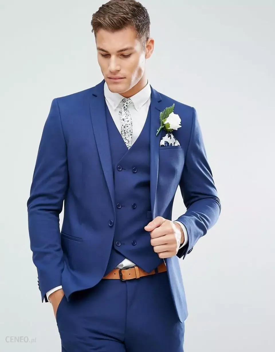 Свадебный костюм синий