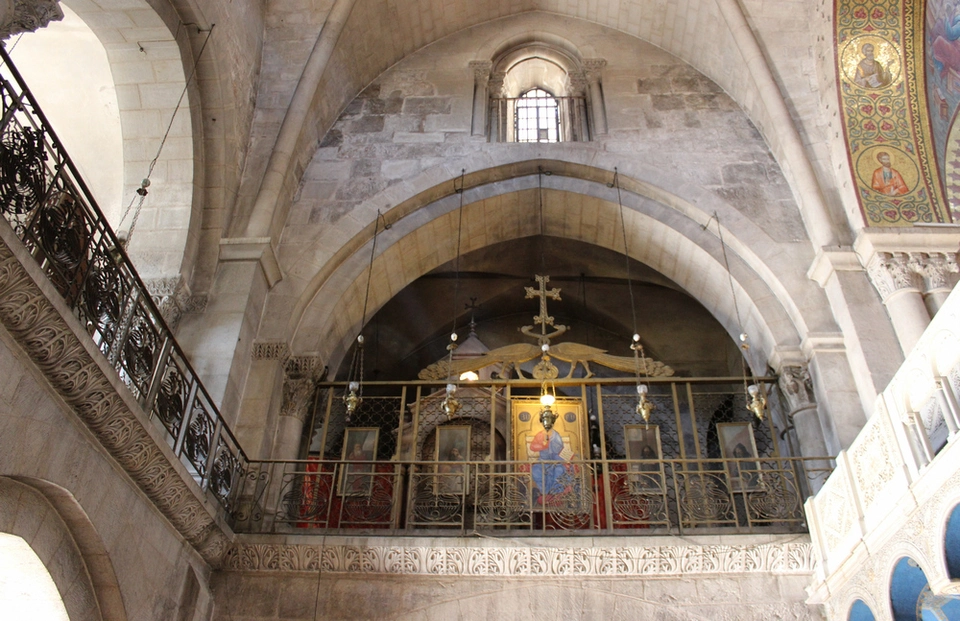 Алтарь кафоликона в храма гроба господня иерусалим