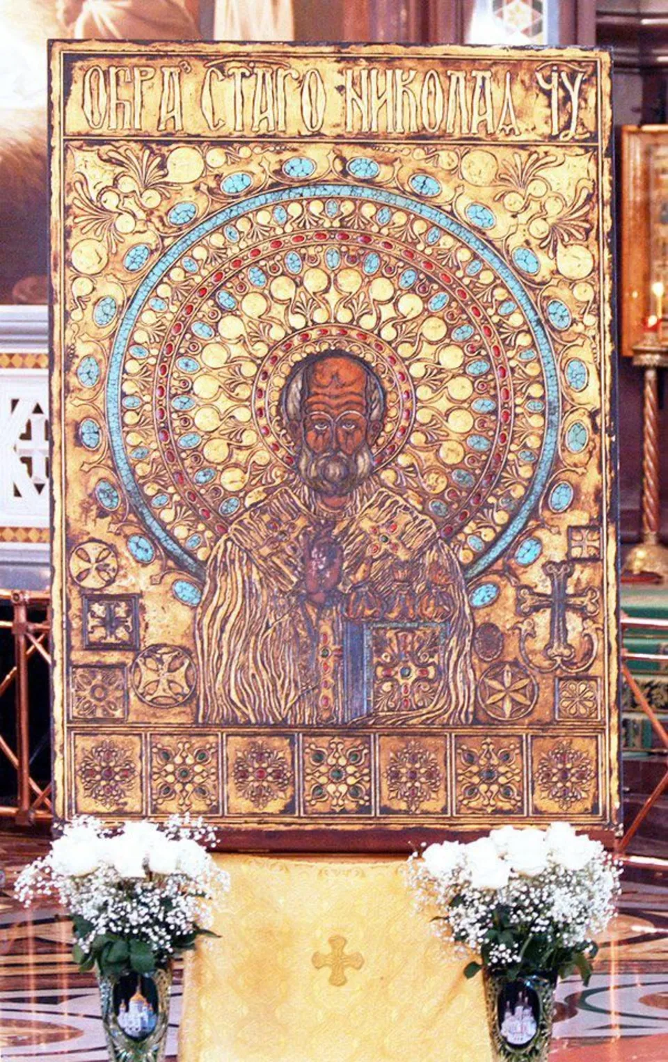 Икона николая чудотворца из бари в храме христа спасителя