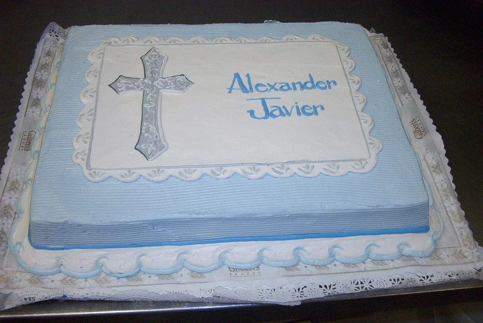 Торт на крещение прямоугольный