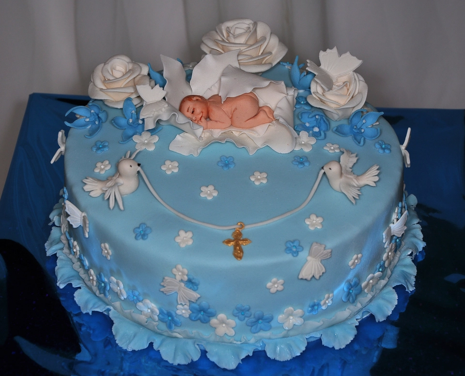 Торт на крещение мальчика