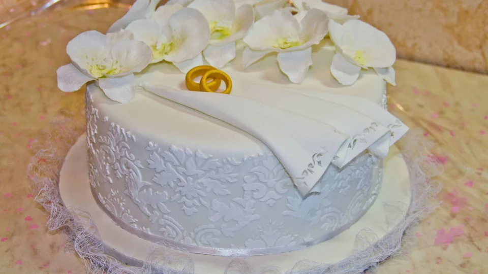 Свадебные торты одноярусные