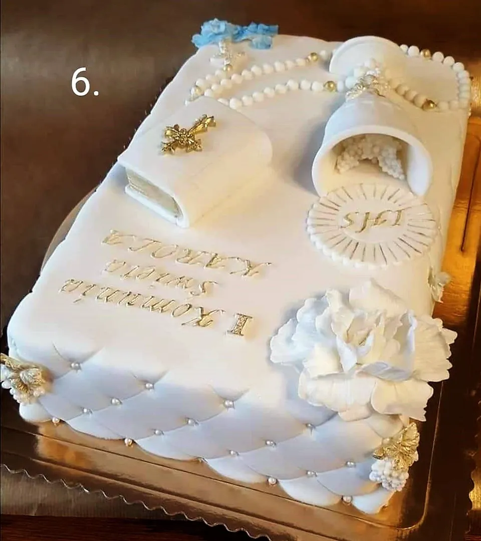 Украшение торта на крестины мальчика