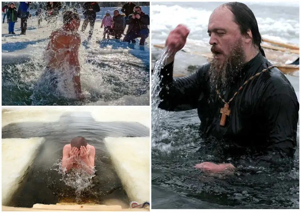 Крещение купание в проруби