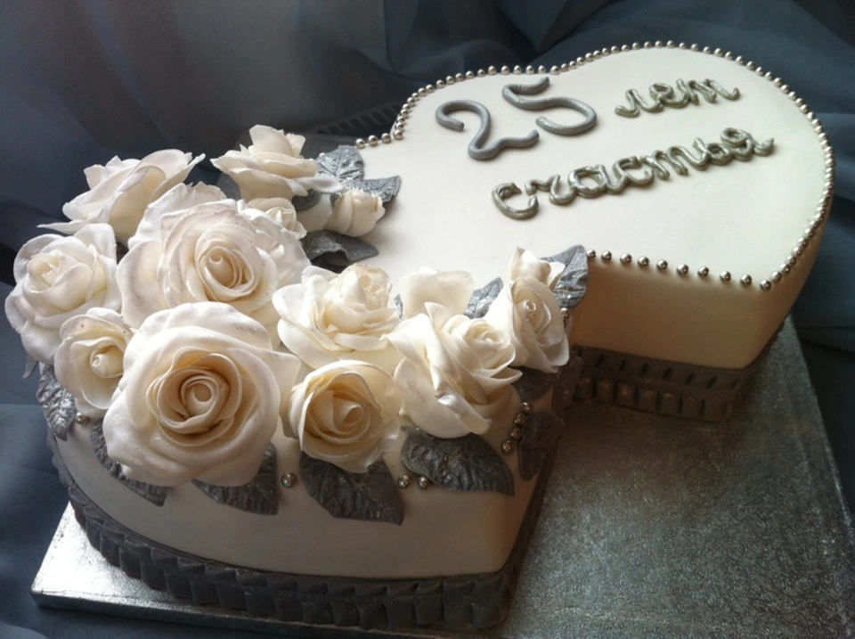 Торт на серебряную свадьбу родителям