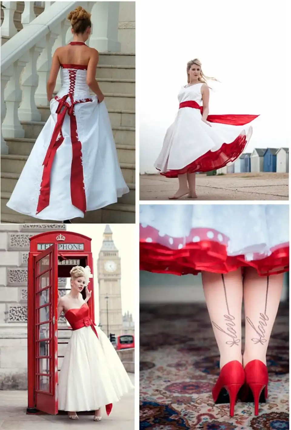 Свадебное платье красное