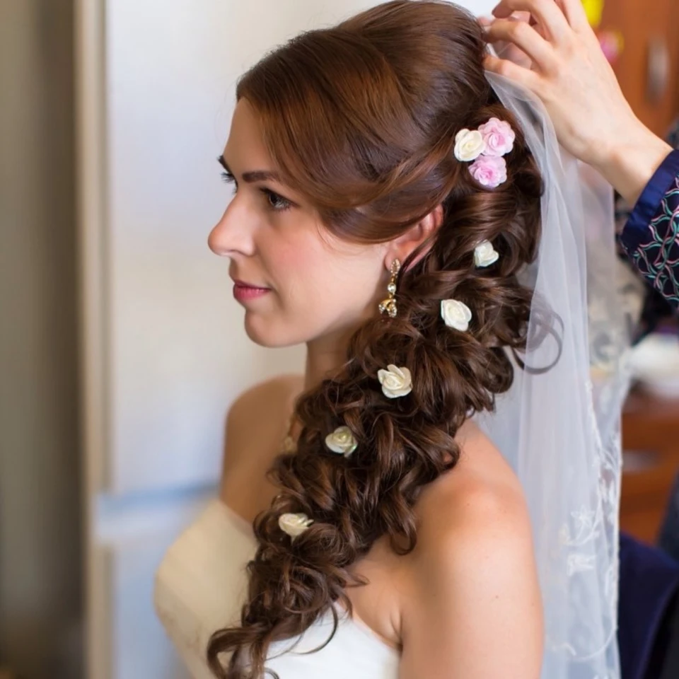 Свадебные прически с искусственными волосами