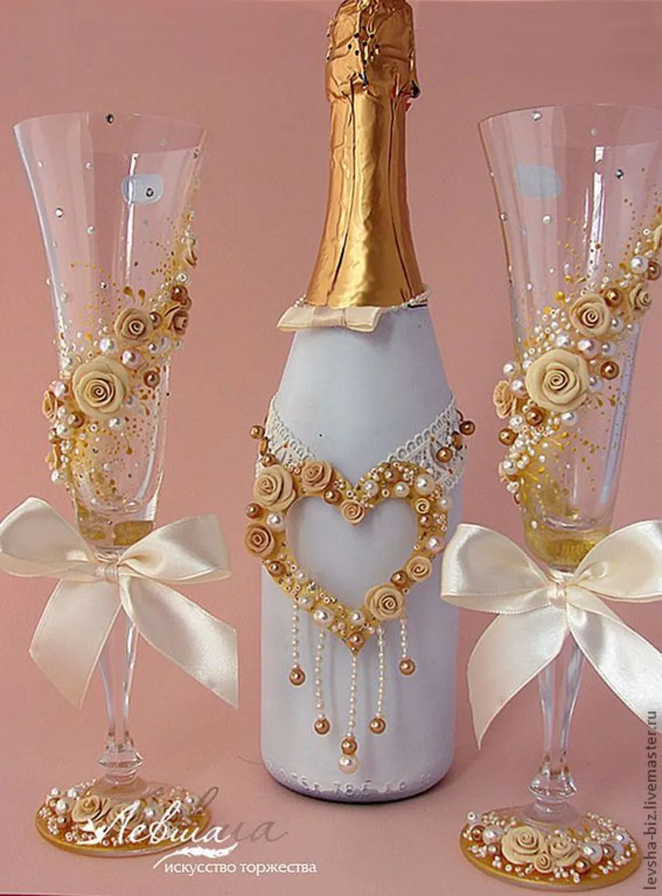 Бокалы для шампанского свадебные