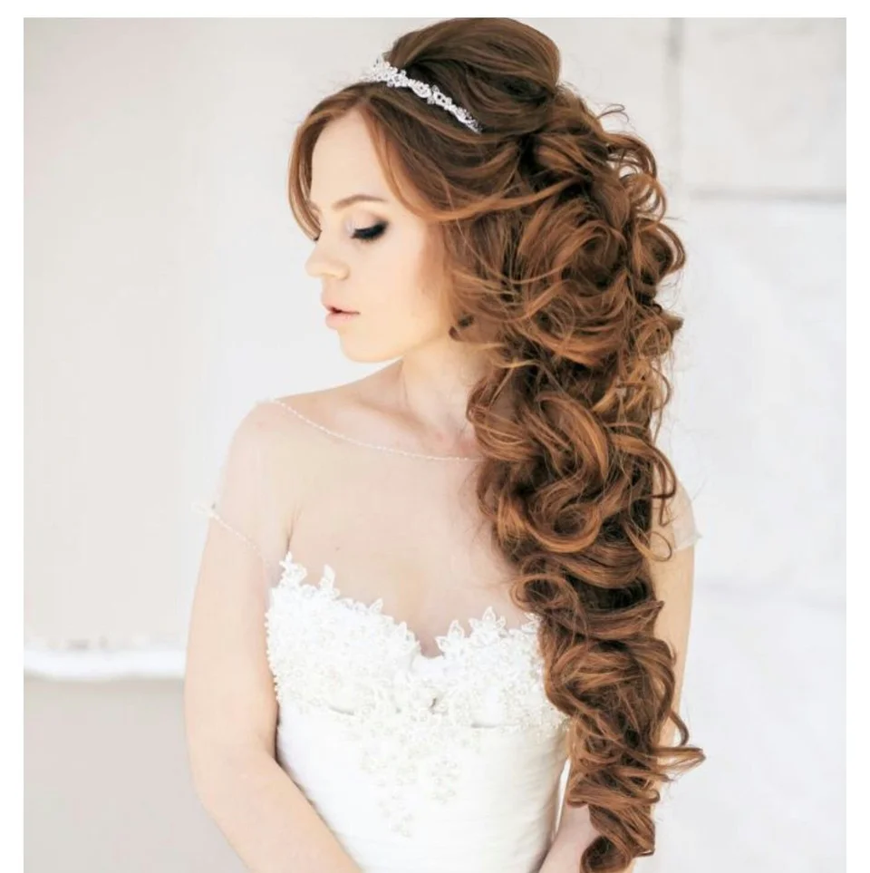Красивые свадебные прически на длинные волосы