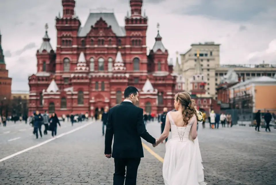 Свадебная фотосессия на красной площади