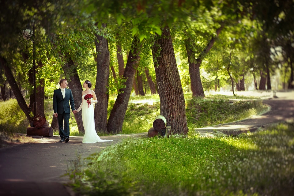 Харитоновский парк фотосессия свадьбы