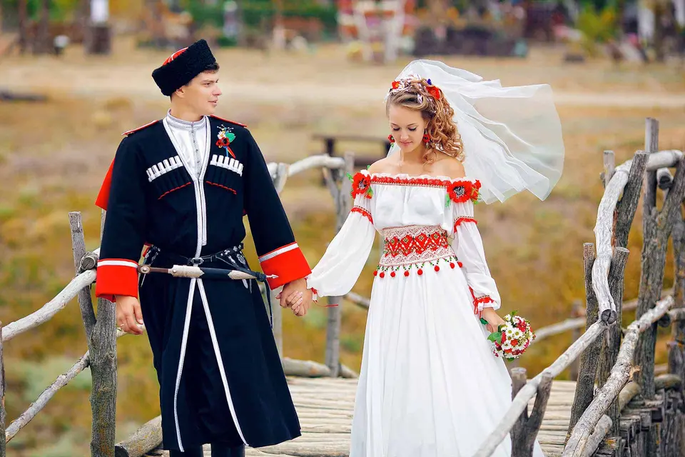 Свадебный наряд казаков дона