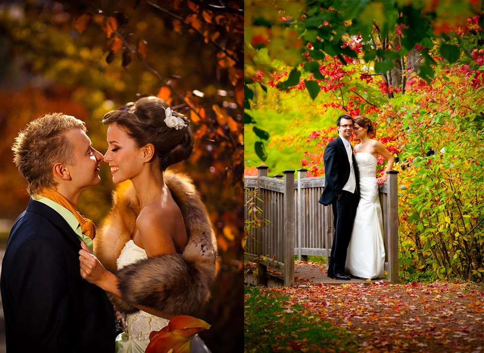 Осенняя свадебная фотосессия