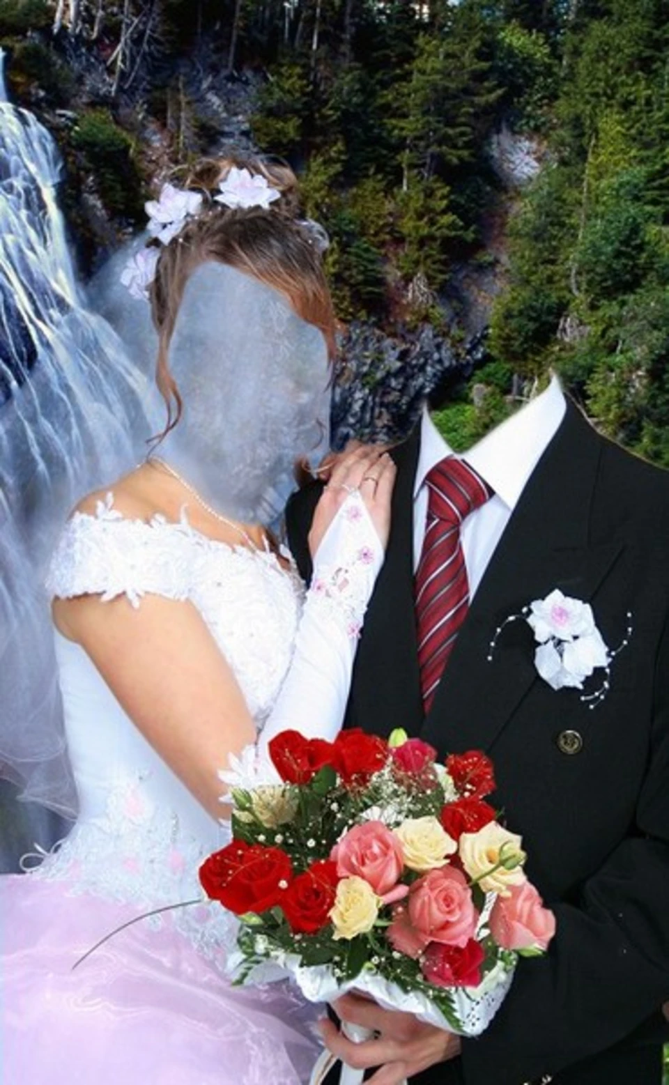 Фотошаблон жених и невеста