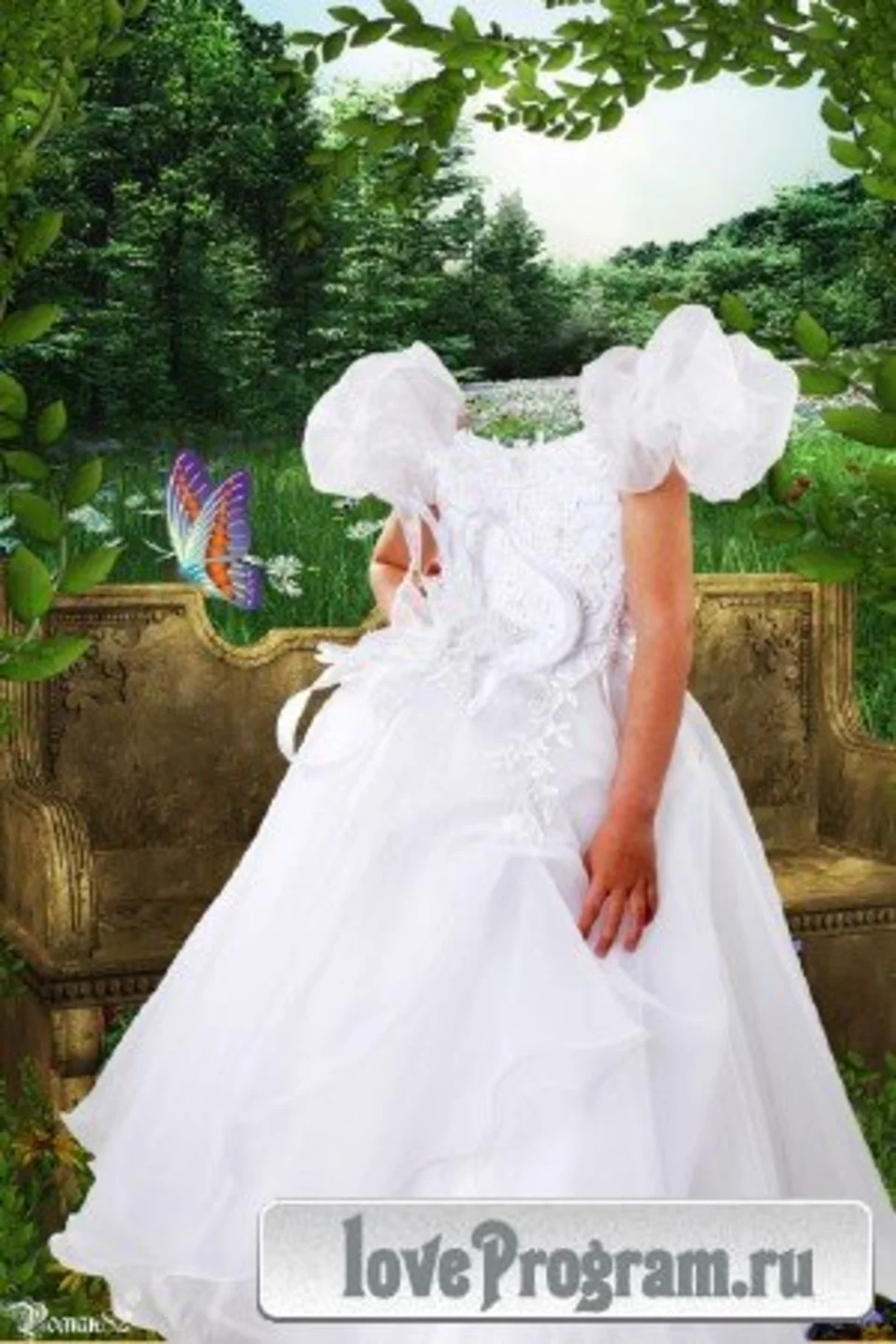 Шаблон для фотошопа белое платье