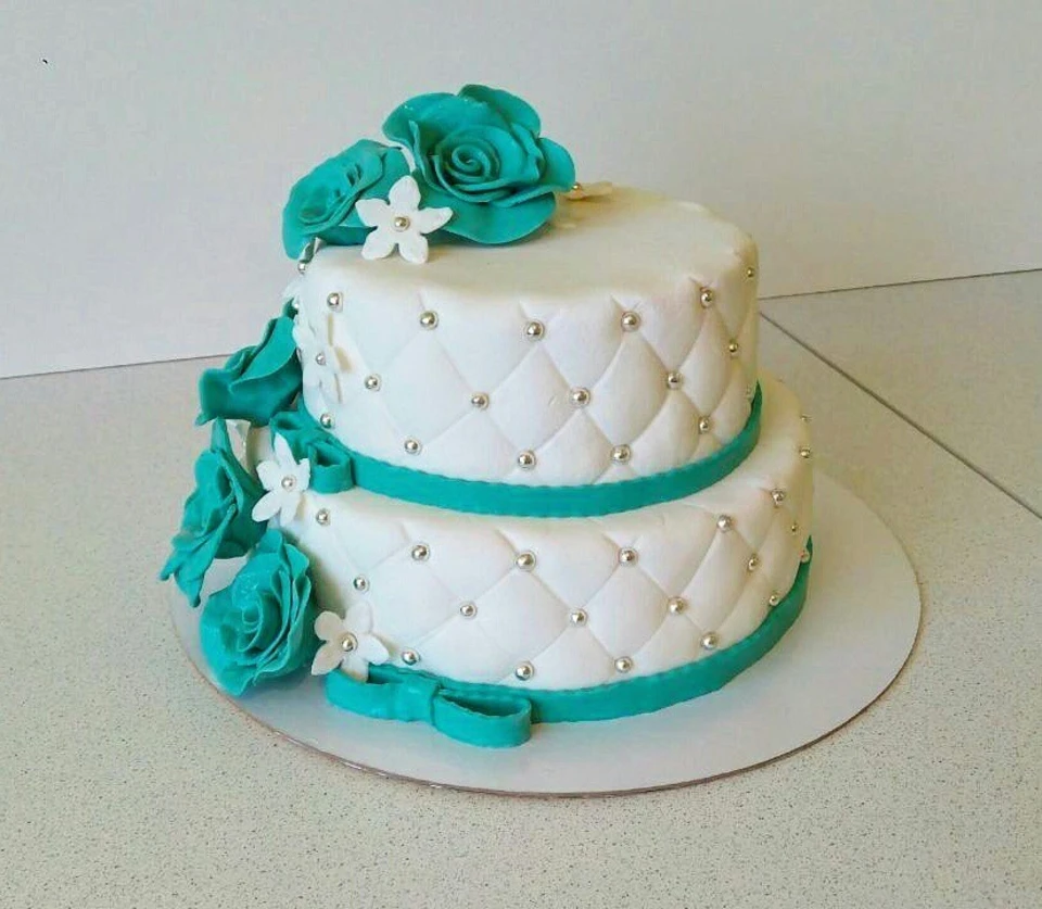 Торт на свадьбу в стиле тиффани