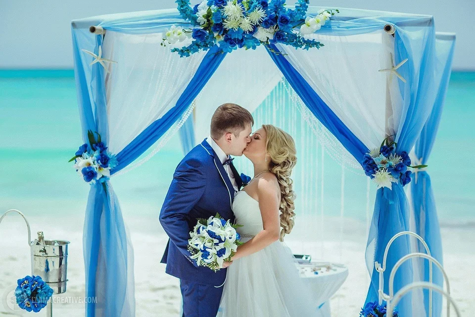 Свадьба в голубом стиле