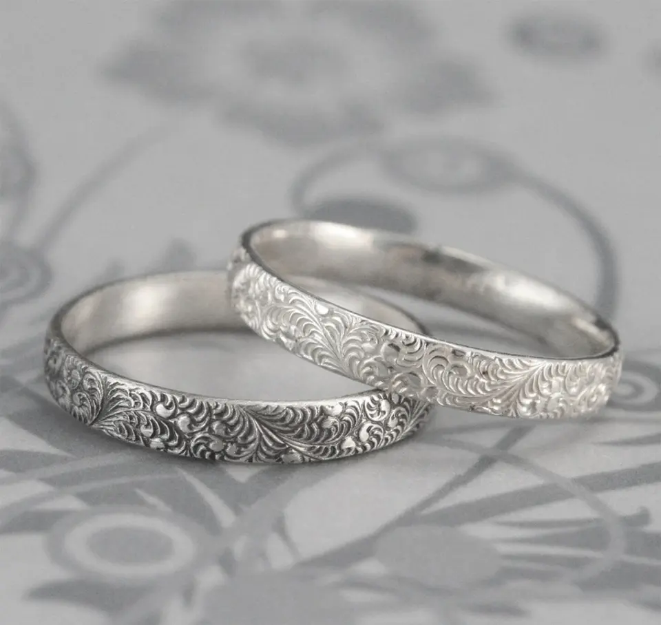 Серебряные свадебные кольца