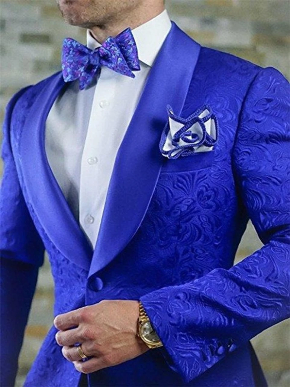 Мужской свадебный костюм синий