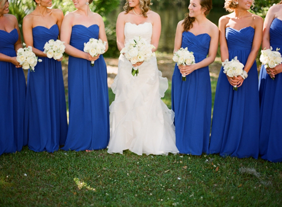 Платья синего цвета на свадьбу