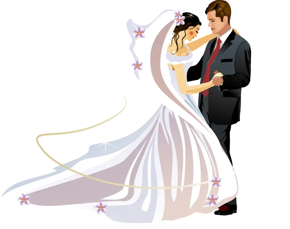 Жених и невеста клипарт
