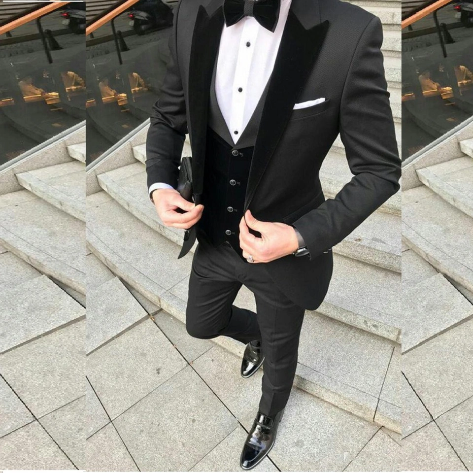 Мужской свадебный костюм черный