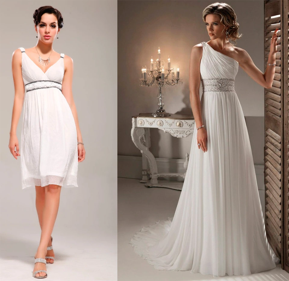 Греческий стиль свадебного платья