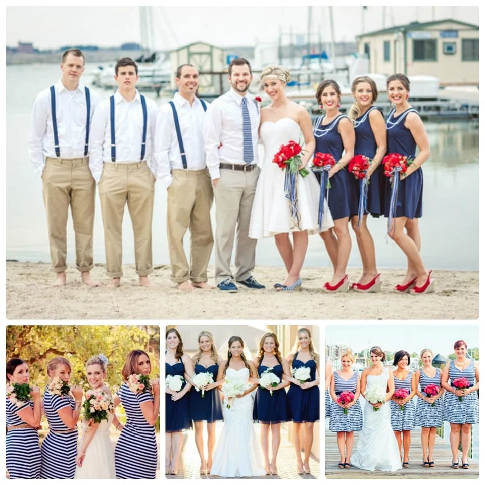 Свадьба в морском стиле одежда