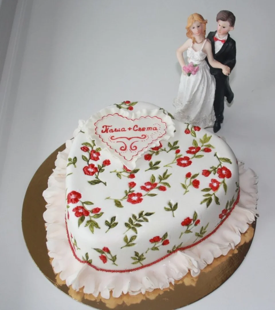 1 год свадьбы торт