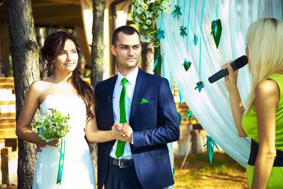 Свадьба в зеленых тонах