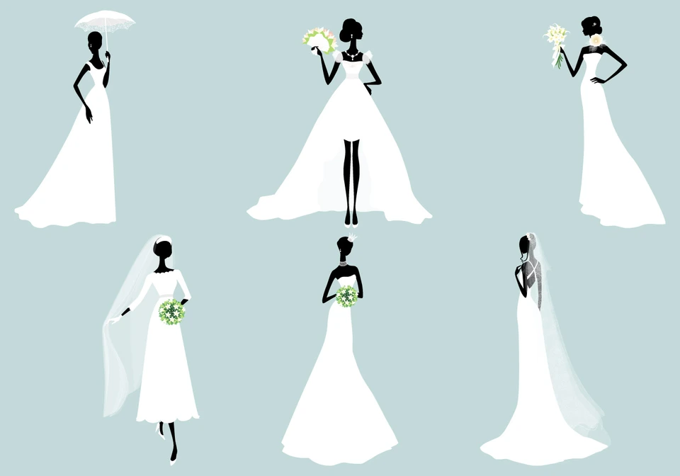 Силуэты свадебных платьев