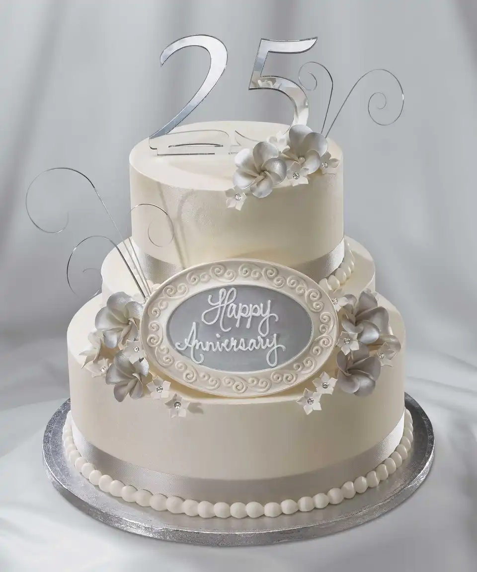 Торт на серебряную свадьбу 25 лет