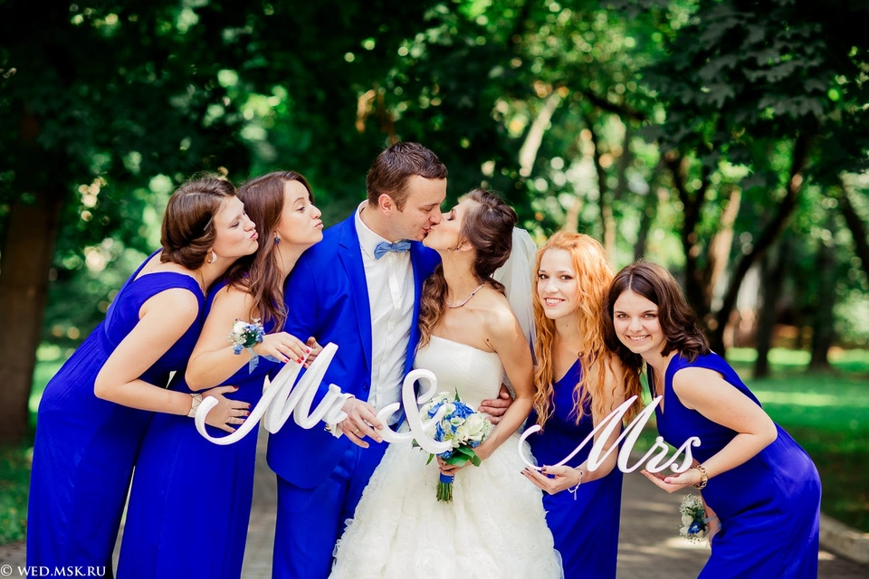 Свадьба в синих тонах