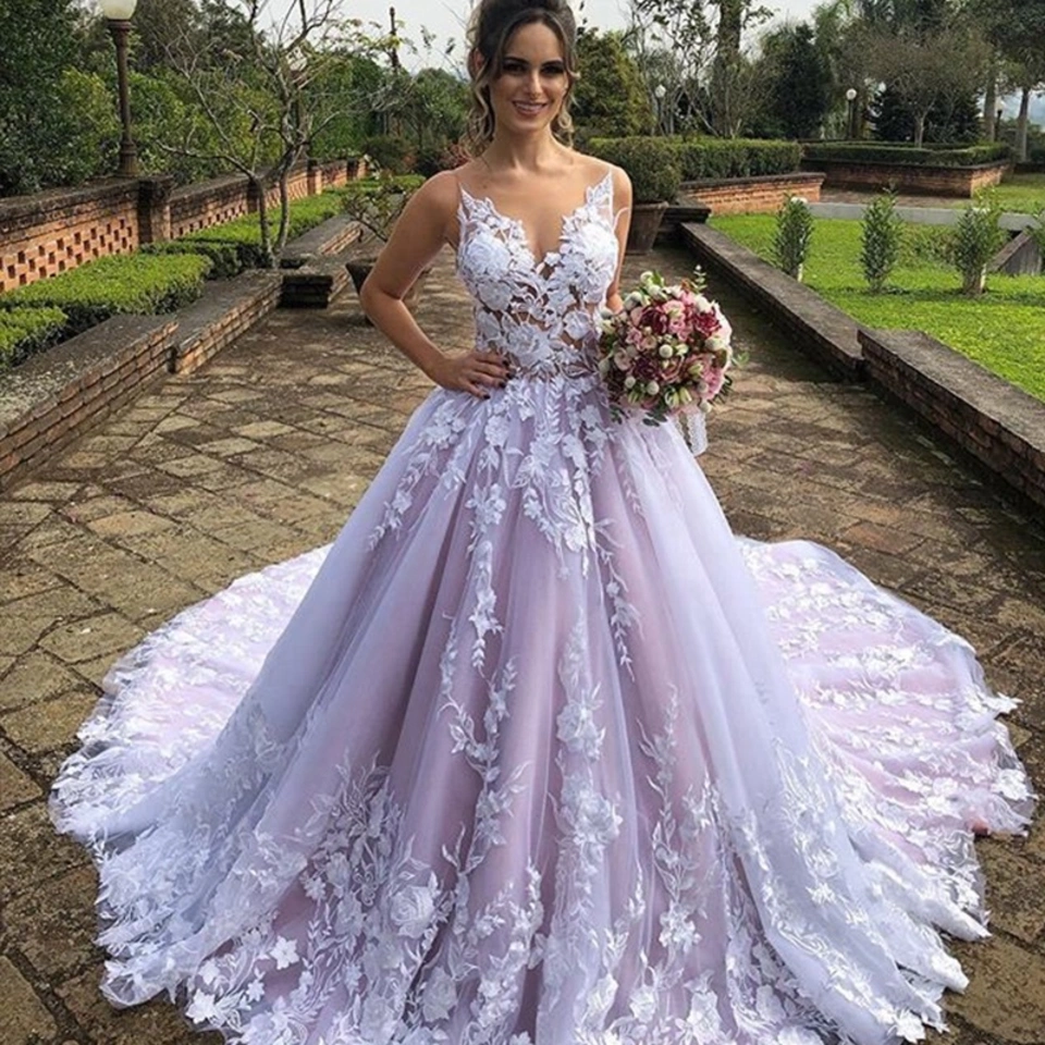 Свадебное платье фиолетовое
