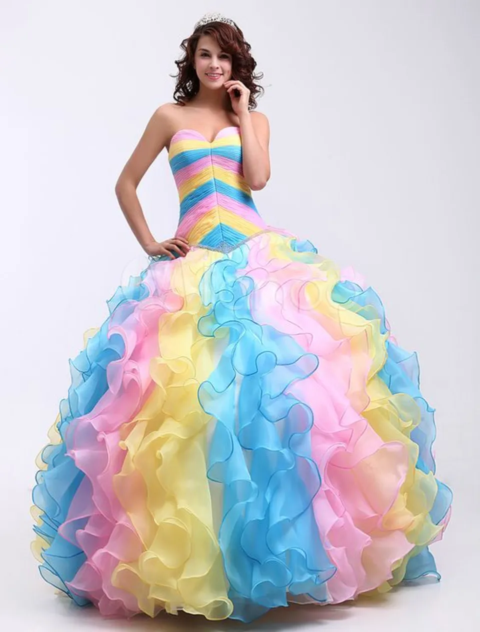 Разноцветное платье