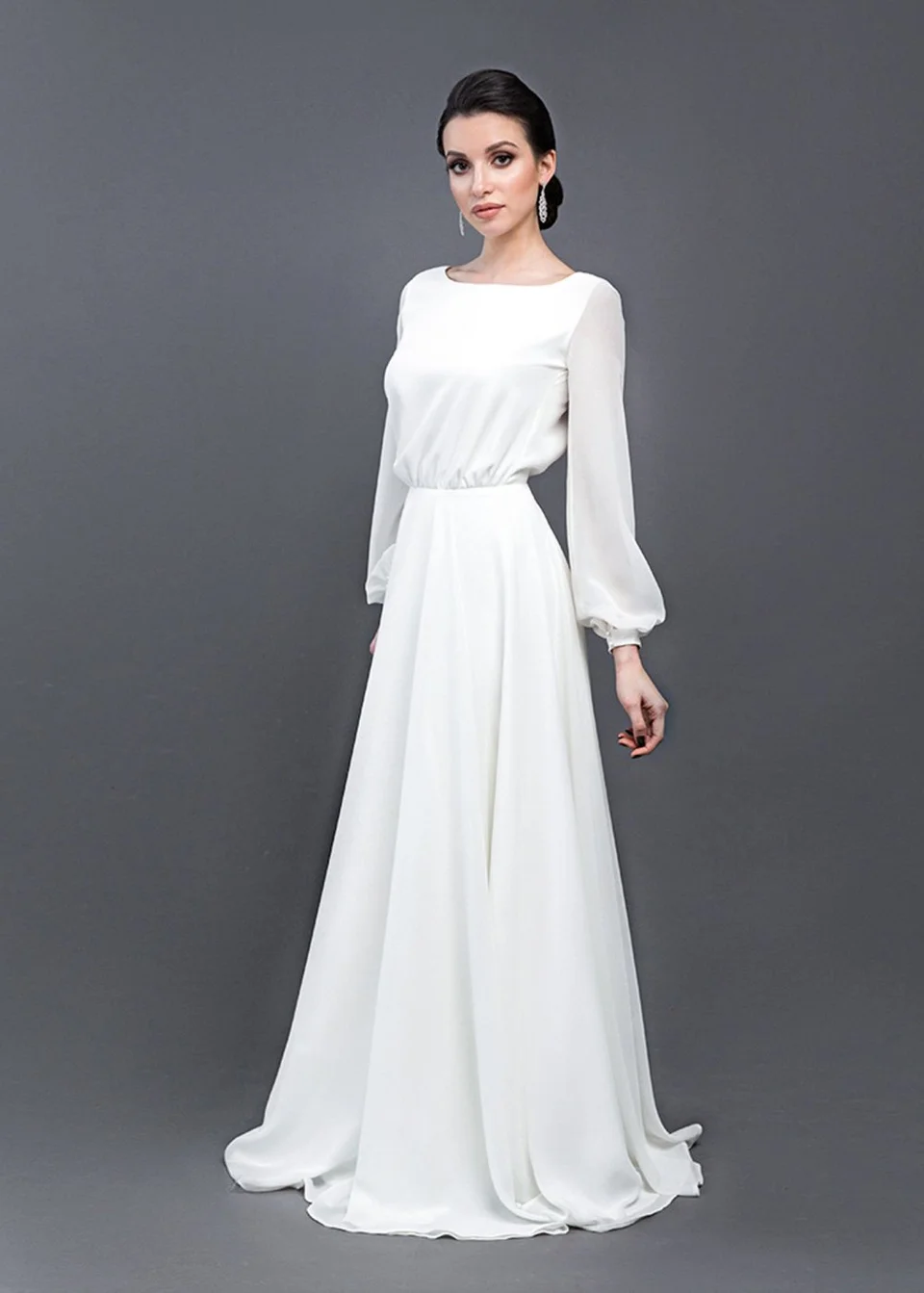 Длинные белые платья