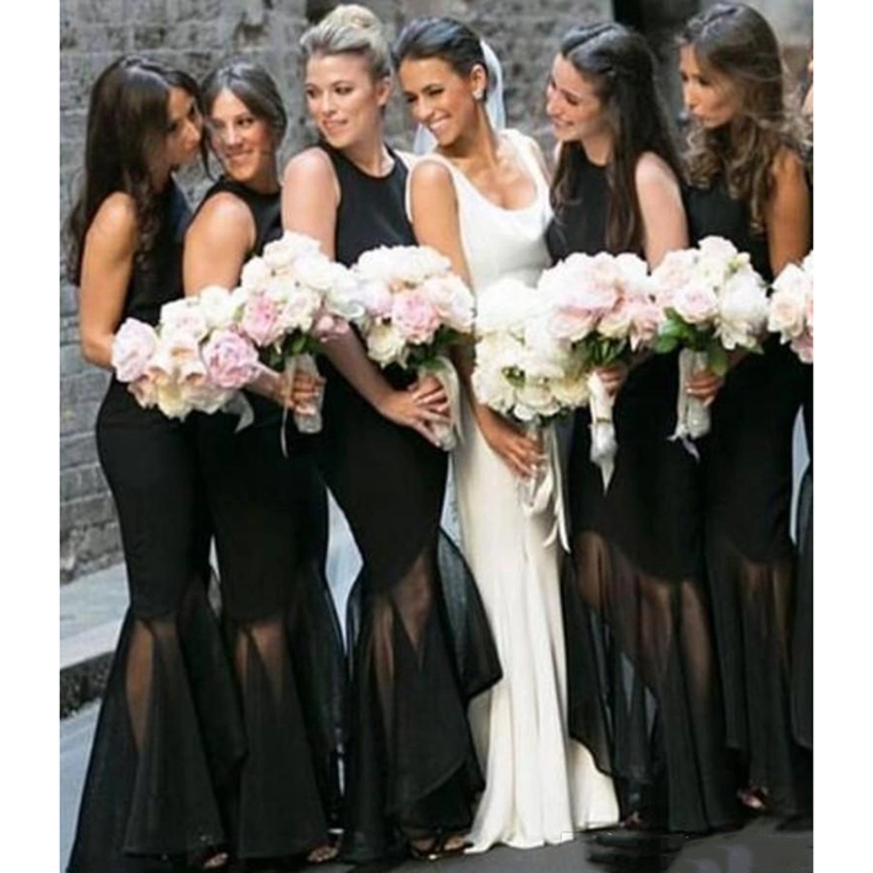 Черное платье подружки невесты