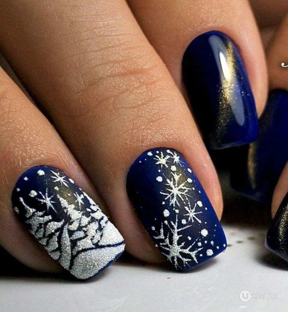 Дизайн ногтей зима