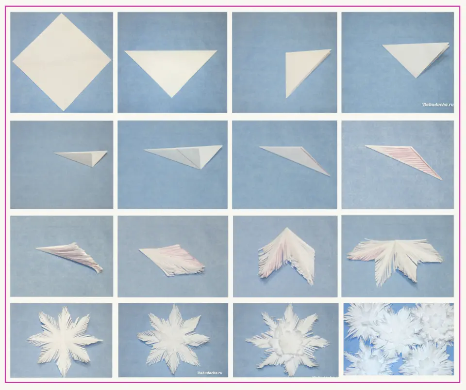 Снежинки из бумаги