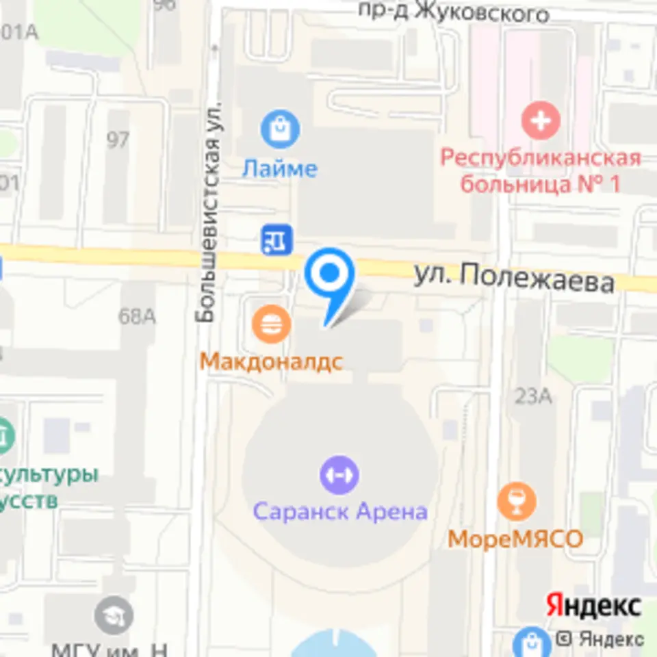 Саранск ул большевистская 60 на карте
