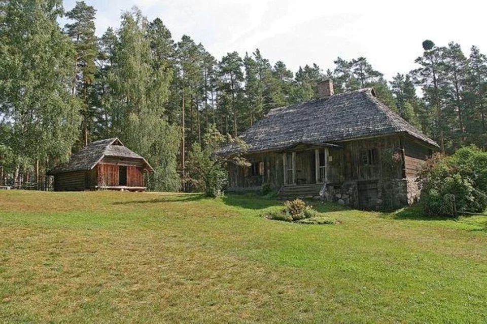 Латвийский этнографический музей волочение колоды