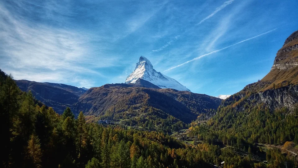 Швейцария гора маттерхорн осень