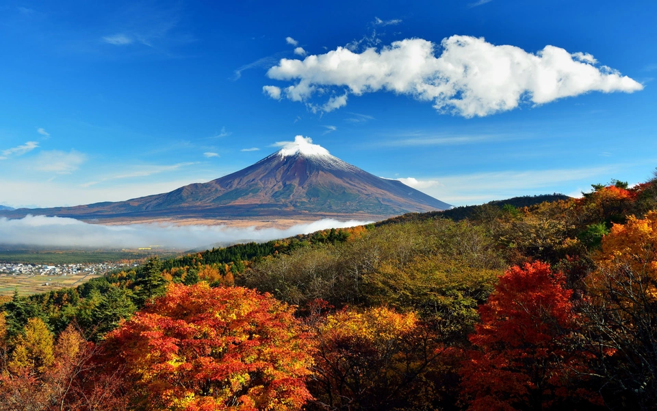 Япония вулкан фудзияма