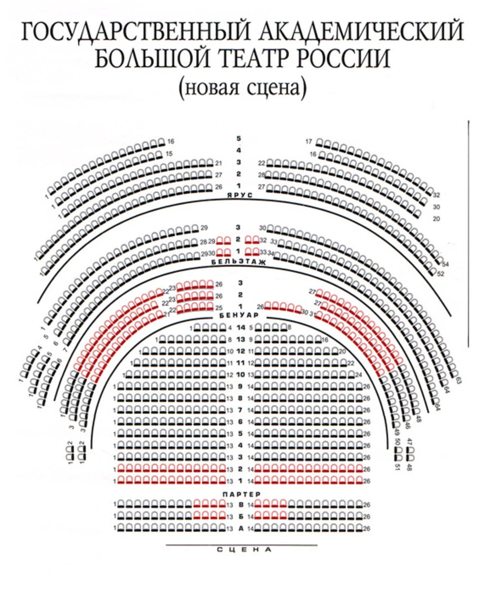 Большой театр новая сцена схема зала