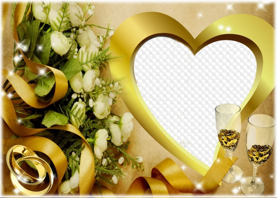 Золотая свадьба рамки