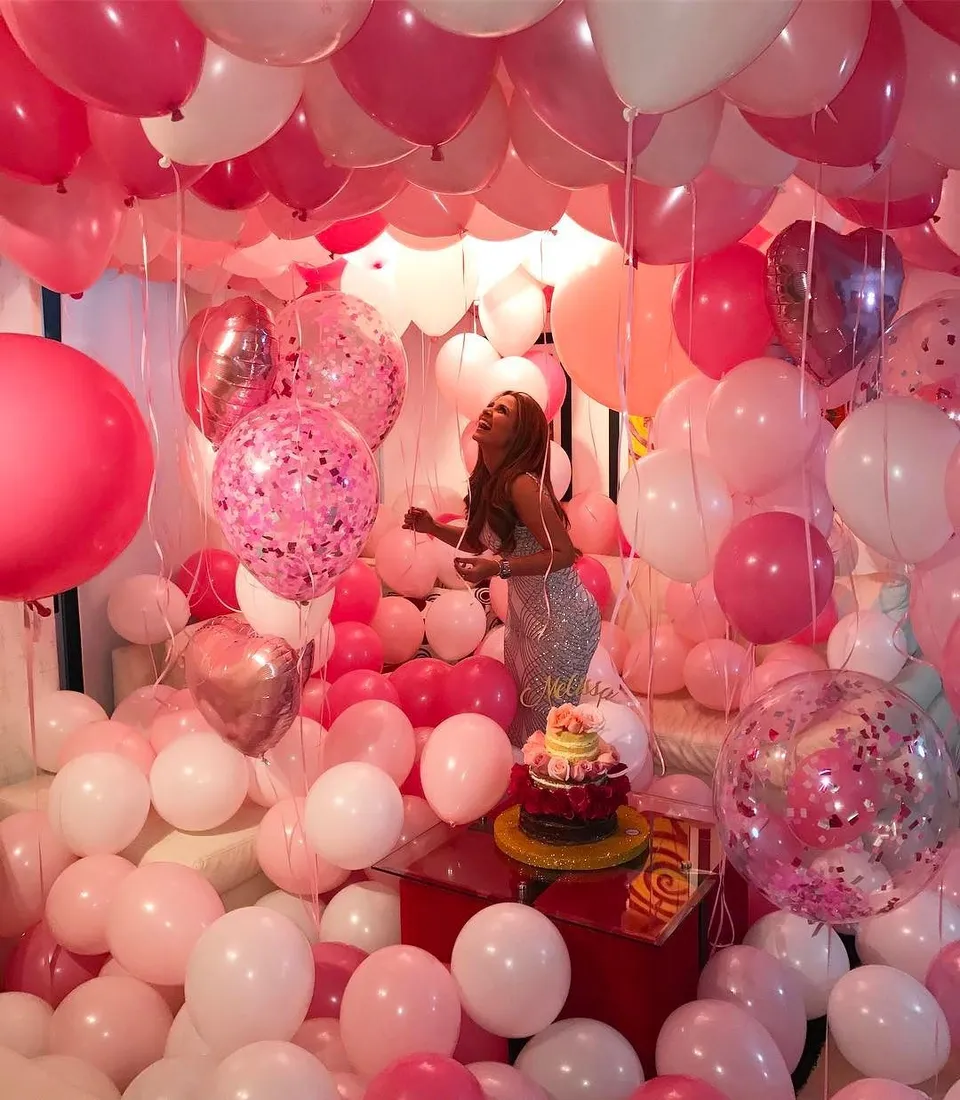 Оформление шарами на день рождения девочки