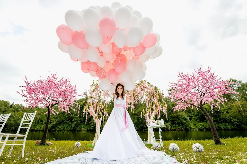 Свадьба с воздушными шарами