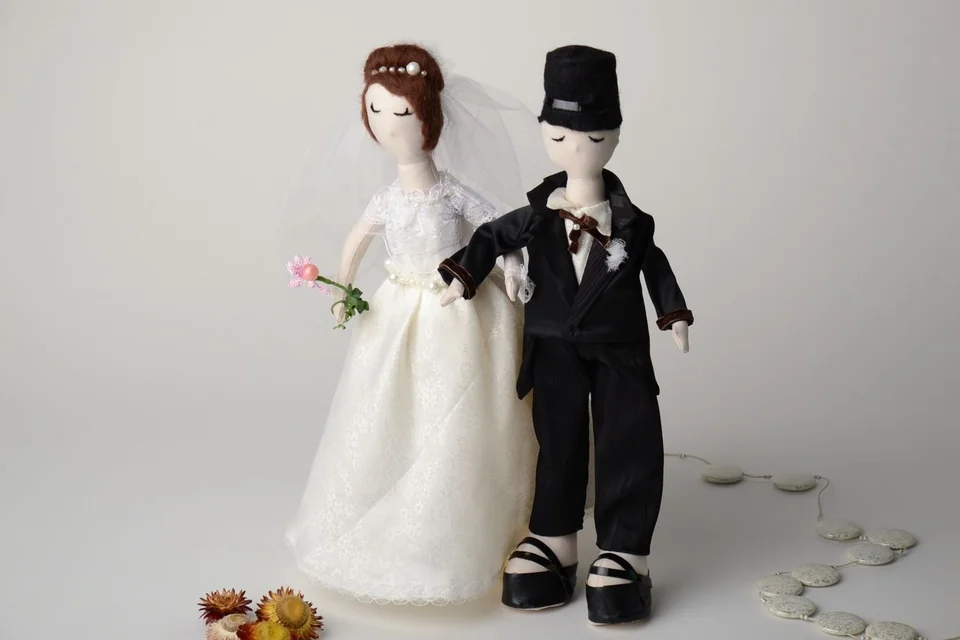 Кукла тильда жених и невеста
