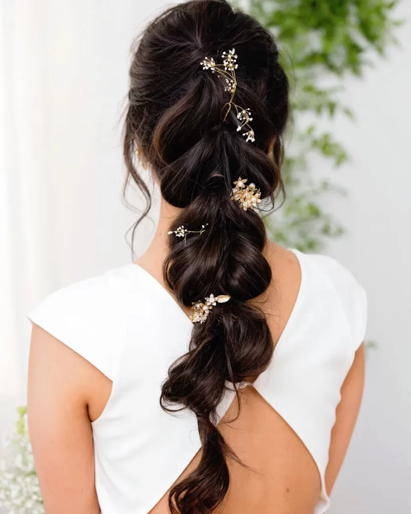 Прическа на свадьбу длинные волосы