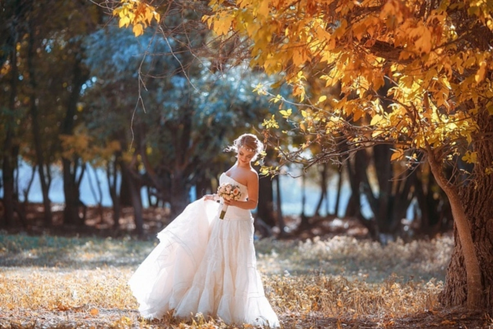 Свадебная фотосессия осенью